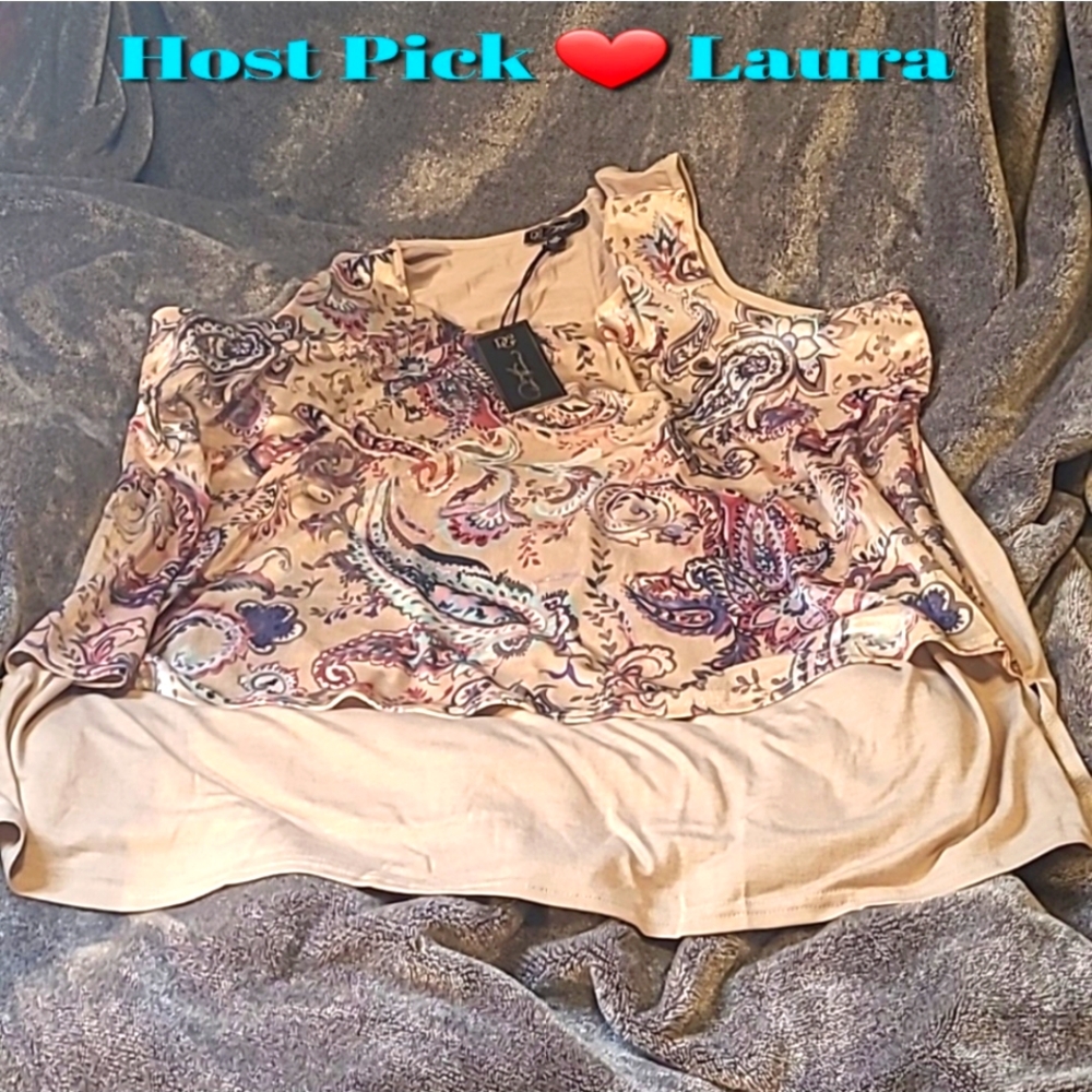 WAS  $30  DG2 by DIANE GILMAN Pastel Sleeveless Top